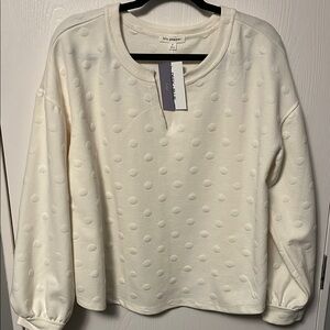 Women's White Textured Top